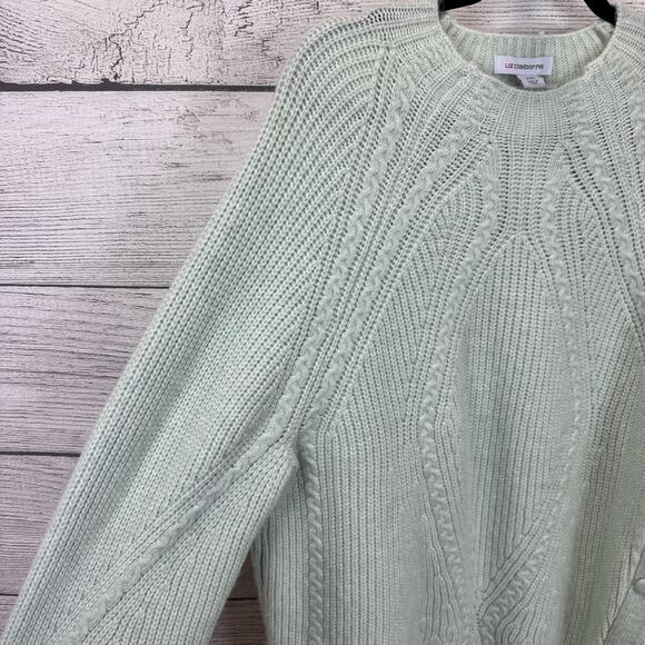 Liz Claiborne Plus Size Mint Green Mock Neck Knit Sweater Size XXL - Picture 2 of 8
